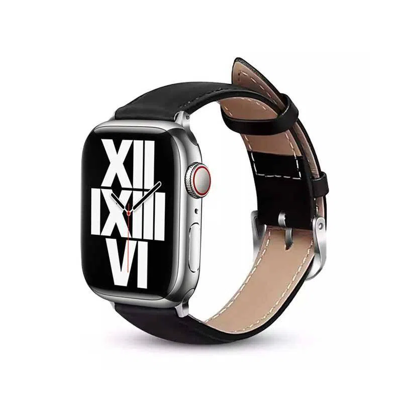 Curea pentru Apple Watch Leader Series Black 42 44 45mm iPhone15.md