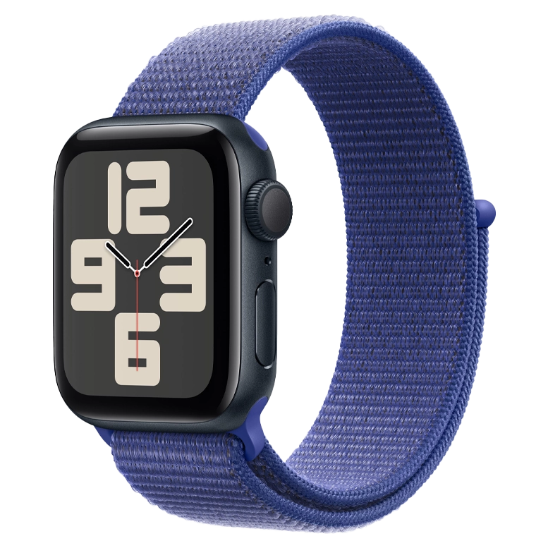 Apple Watch SE 2024 Midnight GPS Textile Sport Loop Ultramarine 44mm